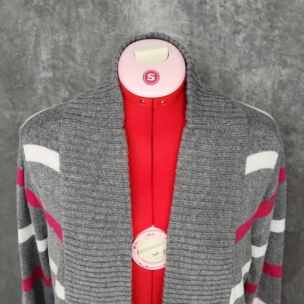 Tommy Hilfiger pullover women's striped sweater cardigan size L - Picture 6 of 13